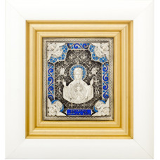 Икона "Пресвятая Богородица Знамение" в белой раме