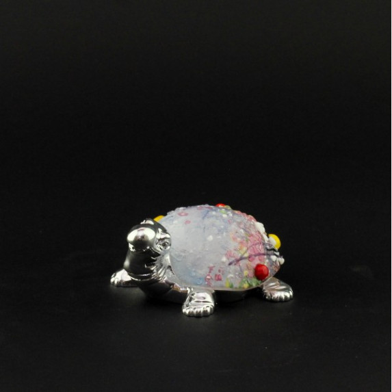 Статуэтка "Черепаха,цветочный мотив" 9,5 см