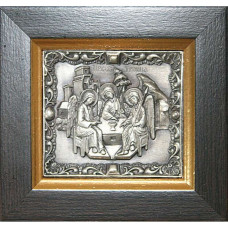 Икона "Пресвятая Троица" серебряная