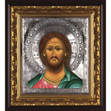 Икона "Спас Оплечный" серебряная Икона "Спас Оплечный" серебряная