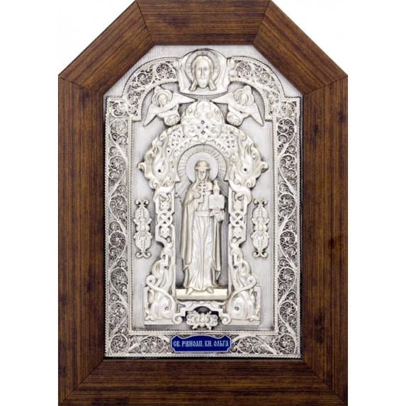 Икона "Святая Ольга" серебряная