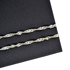 Серебряная цепь Сингапур С-50 45см