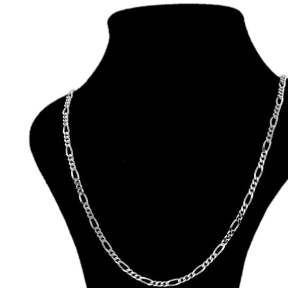 Серебряная цепь Фигаро Ф3-120 65см Серебряная цепь Фигаро Ф3-120 65см