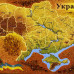 Картина из янтаря "Карта Украины" 20х30