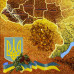 Картина из янтаря "Карта Украины" 20х30