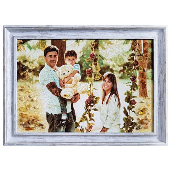 Семейный портрет из янтаря под заказ 30x40 Семейный портрет из янтаря под заказ 30x40