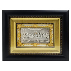 Икона "Тайная Вечеря" посеребренная с позолотой