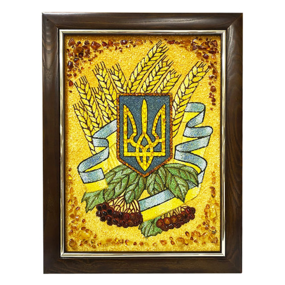 Картина из янтаря "Тризуб" 20x30 Картина из янтаря "Тризуб" 20x30