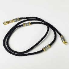 Ювелирный шнурок "Спаси и Сохрани" с позолотой тонкий 50 см Ювелирный шнурок "Спаси и Сохрани" с позолотой тонкий 50 см