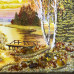 Картина из янтаря "Осенний пейзаж" 20x30