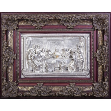 Икона "Тайная Вечеря" серебрение