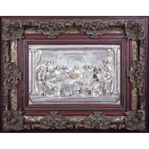 Икона "Тайная Вечеря" серебрение