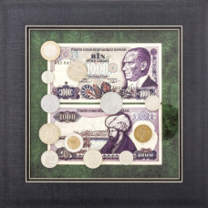 Коллаж-сувенир "Деньги мира. Турция"