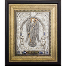 Икона "Ангел Хранитель" 50х42см серебро Икона "Ангел Хранитель" 50х42см серебро