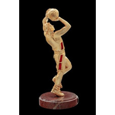 Бронзовая коллекционная статуэтка "Золотой баскетболист" серия СПОРТ