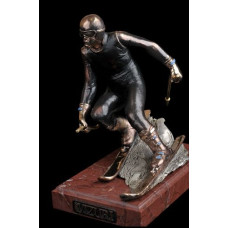 Бронзовая коллекционная статуэтка "Горнолыжник" серия СПОРТ