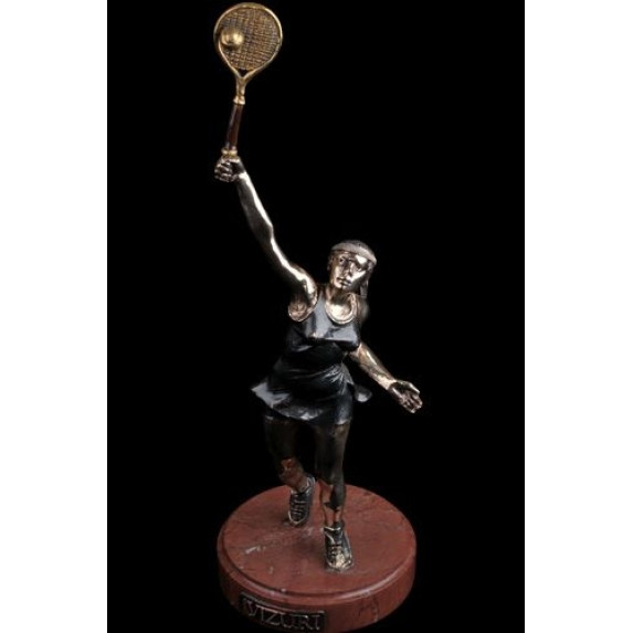 Бронзовая коллекционная статуэтка "Теннисистка" серия СПОРТ Бронзовая коллекционная статуэтка "Теннисистка" серия СПОРТ
