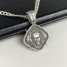 Серебряная подвеска "Спас Нерукотворный" 8274 Серебряная подвеска "Спас Нерукотворный" 8274
