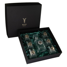 Набор стаканов для виски с графином "ГЕНШТАБ ВСУ" 7 предметов Boss Crystal Набор стаканов для виски с графином "ГЕНШТАБ ВСУ" 7 предметов Boss Crystal