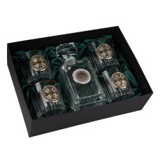 Набор стаканов для виски с графином "Разведка ВСУ" 5 предметов Boss Crystal Набор стаканов для виски с графином "Разведка ВСУ" 5 предметов Boss Crystal