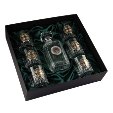 Набор стаканов для виски с графином "Разведка ВСУ" 7 предметов Boss Crystal Набор стаканов для виски с графином "Разведка ВСУ" 7 предметов Boss Crystal