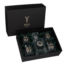 Набор стаканов для виски с графином "Сухопутные войска ВСУ" 5 предметов Boss Crystal Набор стаканов для виски с графином "Сухопутные войска ВСУ" 5 предметов Boss Crystal