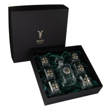 Набор стаканов для виски с графином "Сухопутные войска ВСУ" 7 предметов Boss Crystal Набор стаканов для виски с графином "Сухопутные войска ВСУ" 7 предметов Boss Crystal