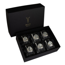 Сет хрустальных стаканов "Сенатор люкс"  Boss Crystal серебро, золото