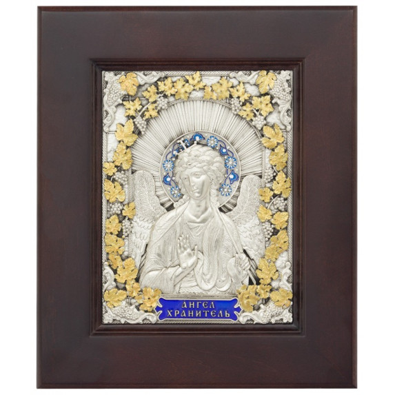 Настольная серебряная икона "Ангел Хранитель"