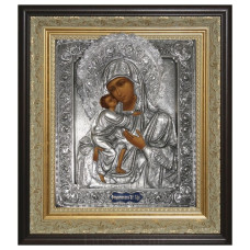 Серебряная икона "Богоматерь Феодоровская"
