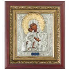 Серебряная икона "Богородица Феодоровская"