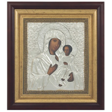 Серебряная икона "Божия Матерь Иверская"