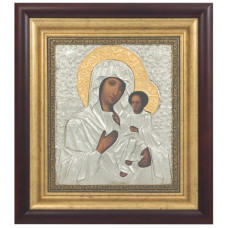 Серебряная икона "Пресвятая Богородица Иверская"