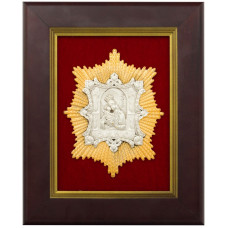 Серебряная икона "Богоматерь Почаевская во звезде"