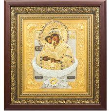 Серебряная икона "Образ Пресвятой Богоматери Почаевская"