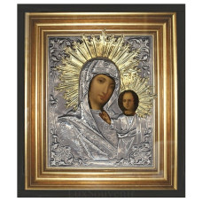 Серебряная икона "Пресвятая Богородица Казанская"