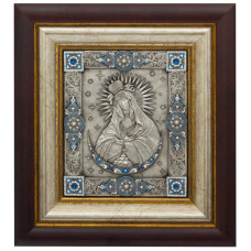 Серебряная икона "Божия Матерь Остробрамская" Серебряная икона "Божия Матерь Остробрамская"