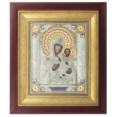 Серебряная икона "Пресвятая Богородица Смоленская"