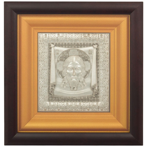 Икона в серебре "Спас"