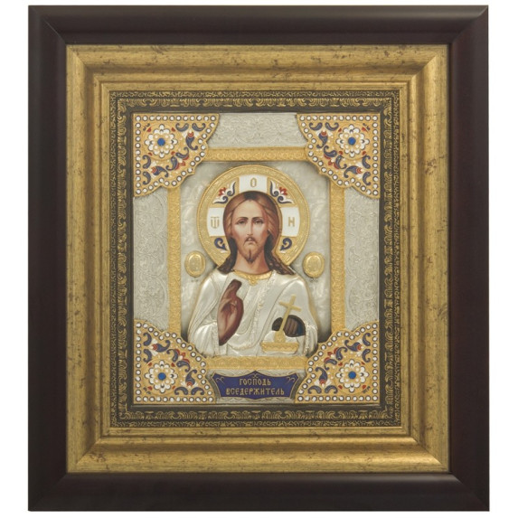 Икона из серебра "Вседержитель"