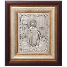 Срібна ікона "Святий благовірний князь Олександр Невський"