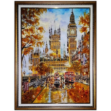 Картина из янтаря "Лондон" 20x30