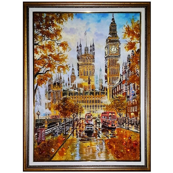Картина из янтаря "Лондон" 60x80