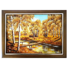 Картина из янтаря "Осенняя роща" 20x30 Картина из янтаря "Осенняя роща" 20x30