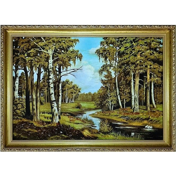 Картина из янтаря "Летний лес" 80x120