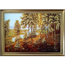 Картина из янтаря "Лес на холме" 20x30 Картина из янтаря "Лес на холме" 20x30
