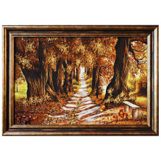 Картина из янтаря "Лесная тропинка" 20x30