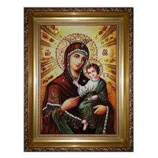 Икона из янтаря "Богородица Смоленская" 15x20 Икона из янтаря "Богородица Смоленская" 15x20