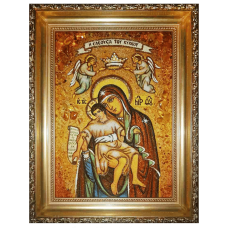 Икона из янтаря "Божья Матерь Достойно есть" 15x20 Икона из янтаря "Божья Матерь Достойно есть" 15x20