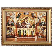 Икона из янтаря "В скорбях и печалях утешение" 15x20 Икона из янтаря "В скорбях и печалях утешение" 15x20